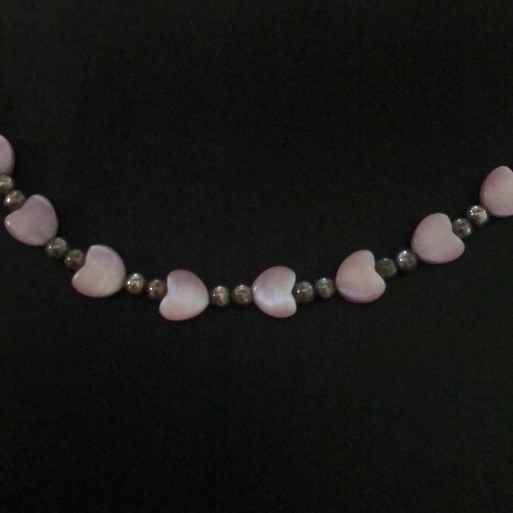 Pink hearts necklace - Picture 2 of 3